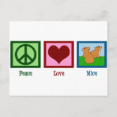Peace Love Mice Briefkaart (Voorkant)