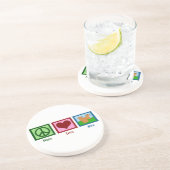 Peace Love Mice Zandsteen Onderzetter (Zijkant)