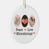 Peace Love Microbiology Ornament (Rechts)