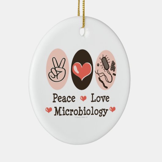 Peace Love Microbiology Ornament (Rechts)