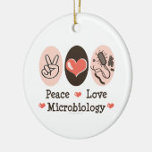 Peace Love Microbiology Ornament (Links)