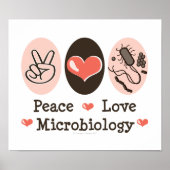 Peace Love Microbiology Poster (Voorkant)