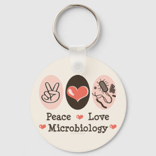 Peace Love Microbiology Sleutelhanger