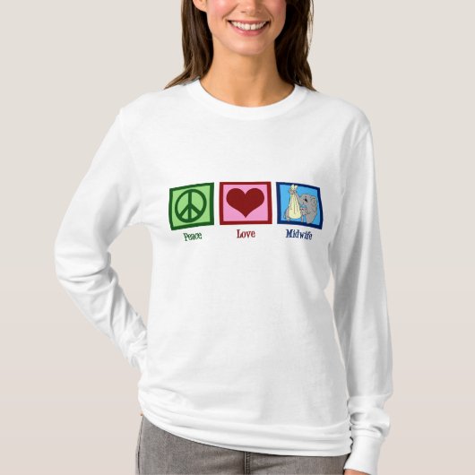 Peace Love Midechtgenote T-shirt (Voorkant)
