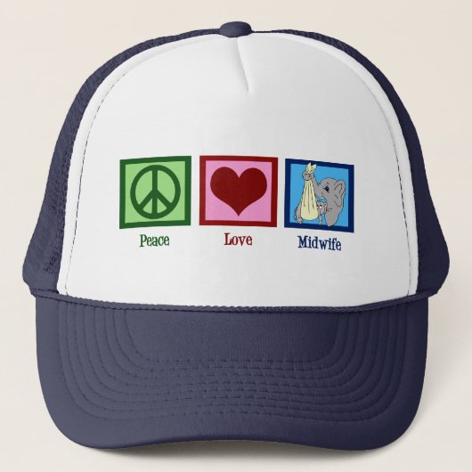Peace Love Midechtgenote Trucker Pet (Voorkant)