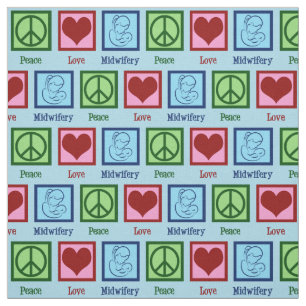 Peace Love Midwifery Cute Midechtgenote Stof