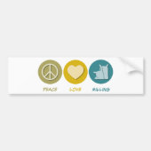 Peace Love Milling Bumpersticker (Voorkant)