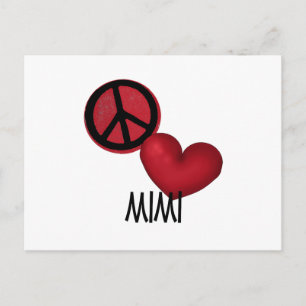 Peace Love Mimi Briefkaart