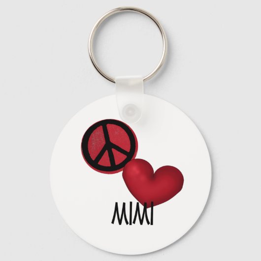 Peace Love Mimi Sleutelhanger (Voorkant)