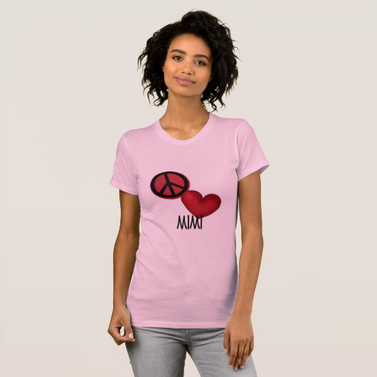 Peace Love Mimi T-shirt (Voorkant volledig)