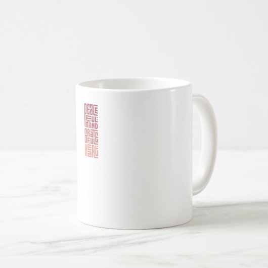 peace love mind create soul heart koffiemok (Voorkant rechts)