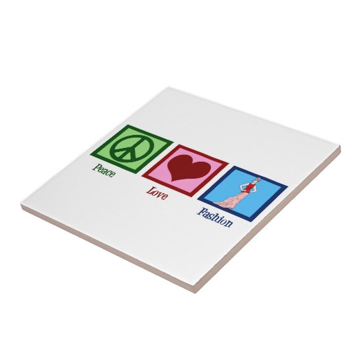 Peace Love Mode Tegeltje (Zijkant)