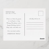 Peace & Love Modern Simple Typography Folie Feestdagen Briefkaart (Achterkant)