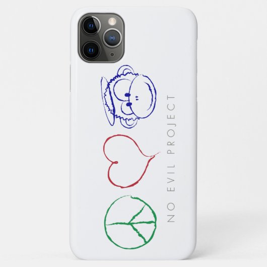 Peace, Love, Monkeys Phone Case - Large Camera (Achterkant)