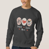 Peace Love Moo Cow Sweatshirt (Voorkant)