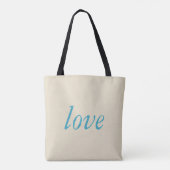 Peace Love Moonstone Pearl Tote Bag (Achterkant)