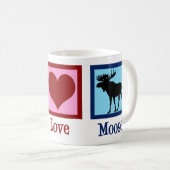 Peace Love Moose Koffiemok (Voorkant rechts)
