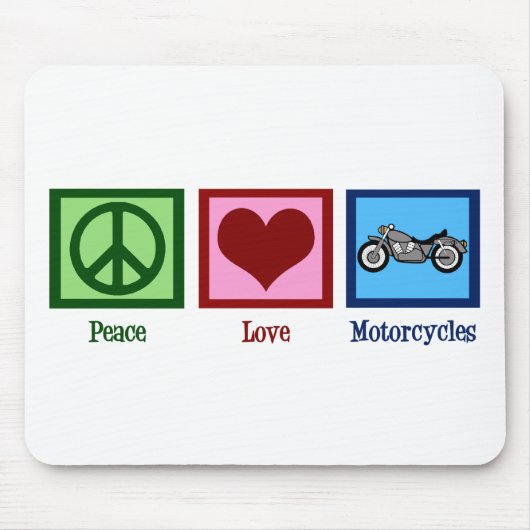 Peace Love Motorcycli Muismat (Voorkant)