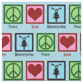 Peace Love Motorcycli Stof (Close Up)