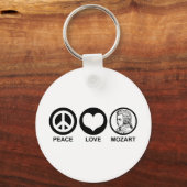 Peace Love Mozart Sleutelhanger (Voorkant)