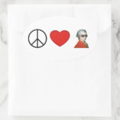 Peace, Love, Mozart - sticker voor muziekliefhebbe (Tas)
