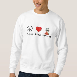 Peace Love Mozart - Sweatshirt voor muziekliefhebb
