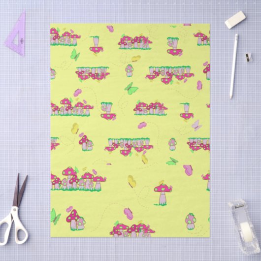 Peace Love Mushrooms Gift Bag Tissuepapier (Craft)