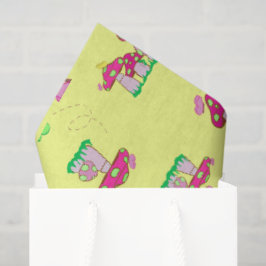 Peace Love Mushrooms Gift Bag Tissuepapier