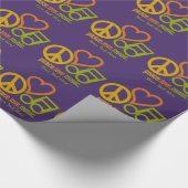 Peace Love Music aangepast inpakpapier (Hoek)