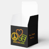Peace Love Music, aangepast vak Bedankdoosjes (Geopend)