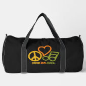 Peace Love Music, aangepaste naam Plunjezak (Voorkant)
