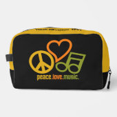 Peace Love Music, aangepaste naam Toilettasje (Voorkant)