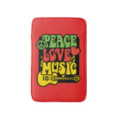 Peace Love Music Bath Mat (Voorkant Verticaal)