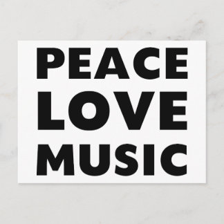 Peace Love Music Briefkaart