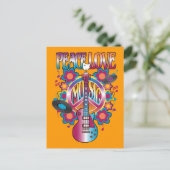 Peace-Love-Music Briefkaart (Staand voorkant)