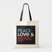 Peace Love & Music Canvas tas - Verspreid Positivi (Voorkant)