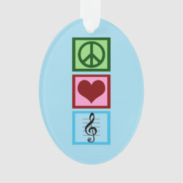 Peace Love Music Choir Band Musician Ornament
