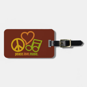 peace Love Music Custom bagagelabel