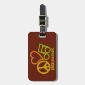peace Love Music Custom bagagelabel (Voorkant verticaal)