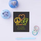 Peace Love Music Custom Flyers (Enkel)