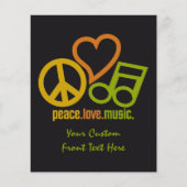 Peace Love Music Custom Flyers (Voorkant)