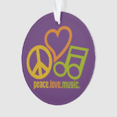 Peace Love Music Custom ornament (voorkant)