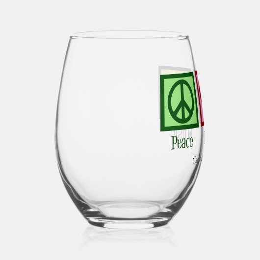 Peace Love Music Custom Schattigee Musicus Wijnglas Zonder Voet (Rechts)