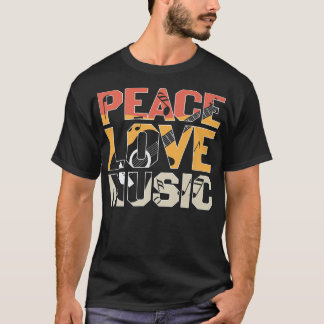 Peace Love Music Guitar Player Premium T-shirt