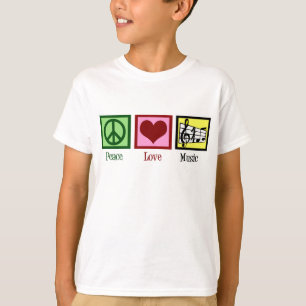 Peace Love Music Kinder T-shirt