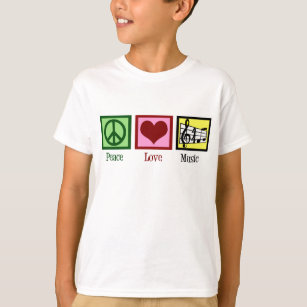 Peace Love Music Kinder T-shirt