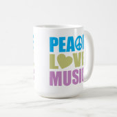 Peace Love Music Koffiemok (Voorkant rechts)