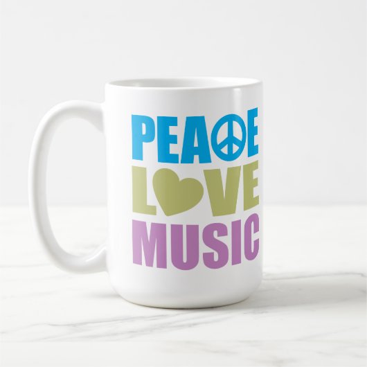 Peace Love Music Koffiemok (Links)