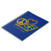 Peace Love Music-laptop, aangepast notebook Notitieboek (Linkerzijde)