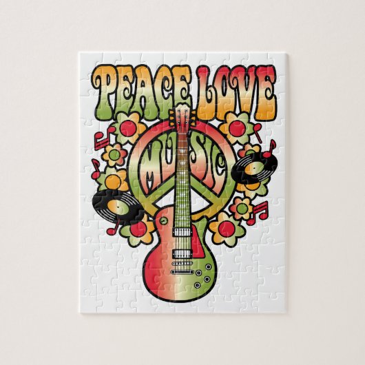 Peace-Love-Music Legpuzzel (Verticaal)